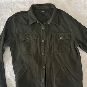 J. Crew Olive Green Men's Fleece Shirt Jacket
